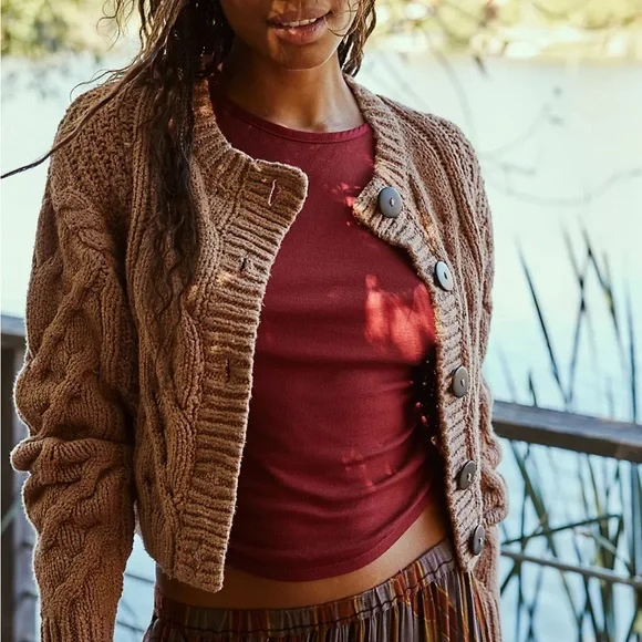NWT FREE PEOPLE Bonfire Cardi - Picture 4 of 9
